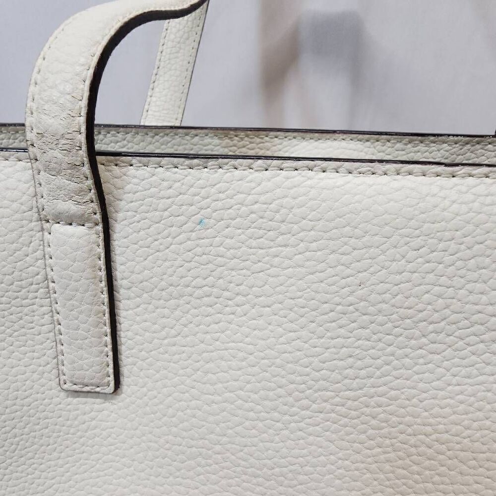 Kate Spade New York Bridge Place Francisca Large Tote Leather Bag White Cream - Picture 3 of 13